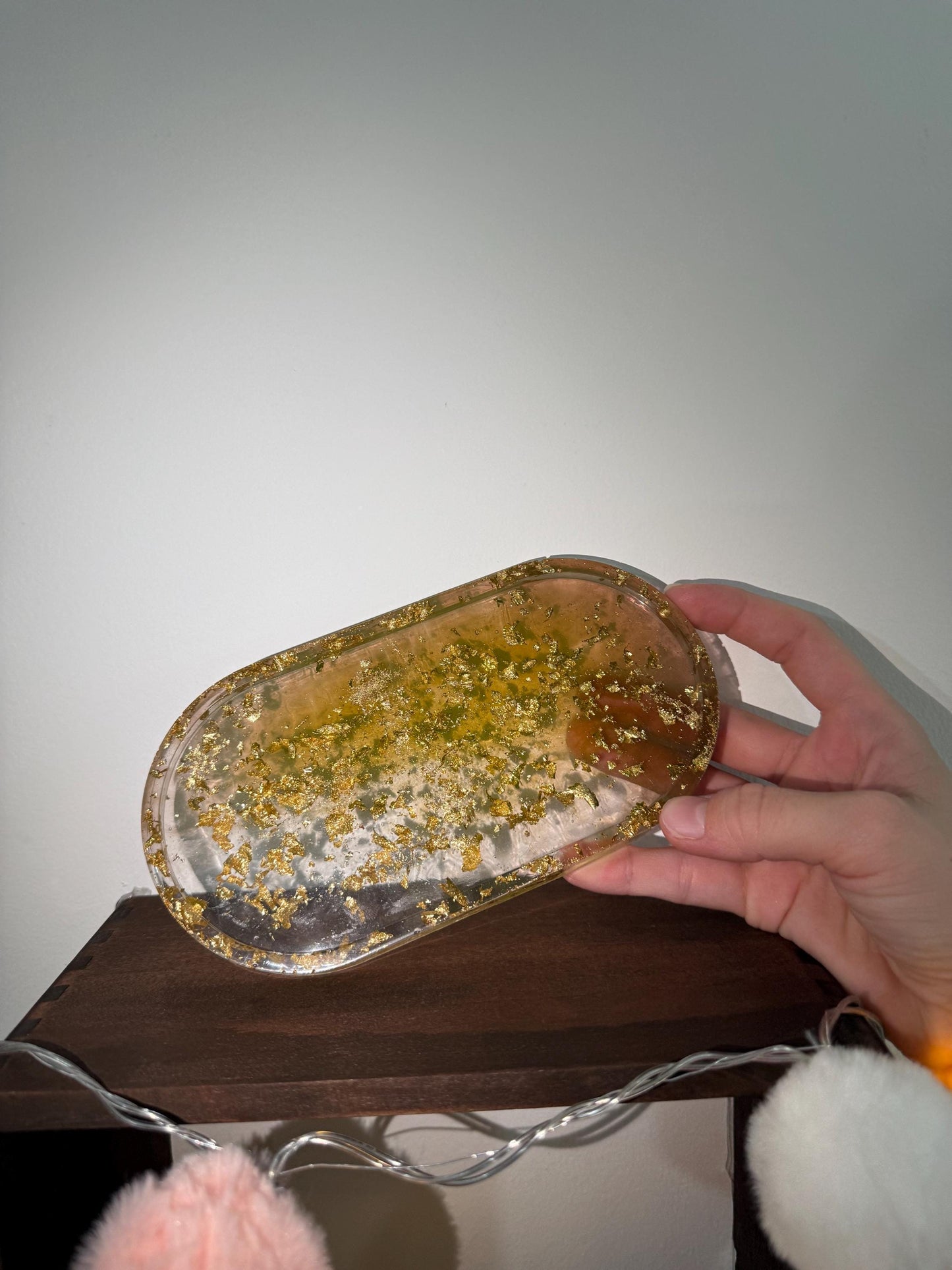 Vide poche oval en résine