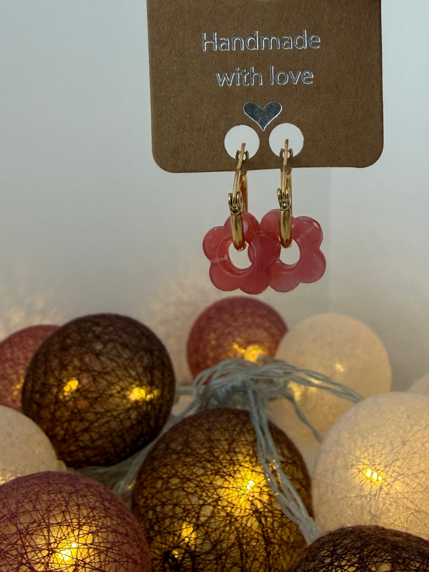 Boucles d'oreilles pendentifs fleurs